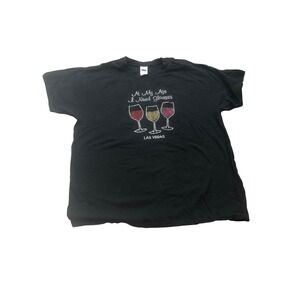 Las Vegas T Shirt Women's Gildan At My Age I Need Glasses Rhinestone L